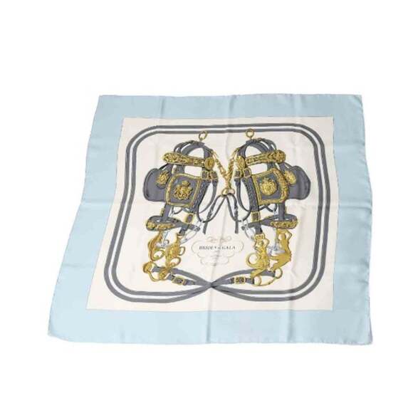 HERMES Blue Scarf - Picture 2 of 5